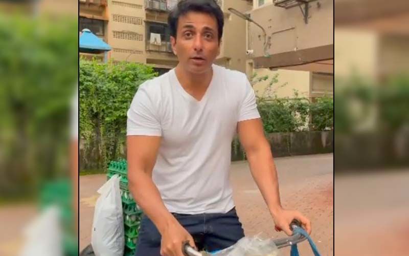 Sonu Sood Shares A Fun Video Of Himself Selling Bread And Eggs On A Bicycle; Says 'Sonu Sood Ki Supermarket, Ekdum Hit Hai Boss'- WATCH