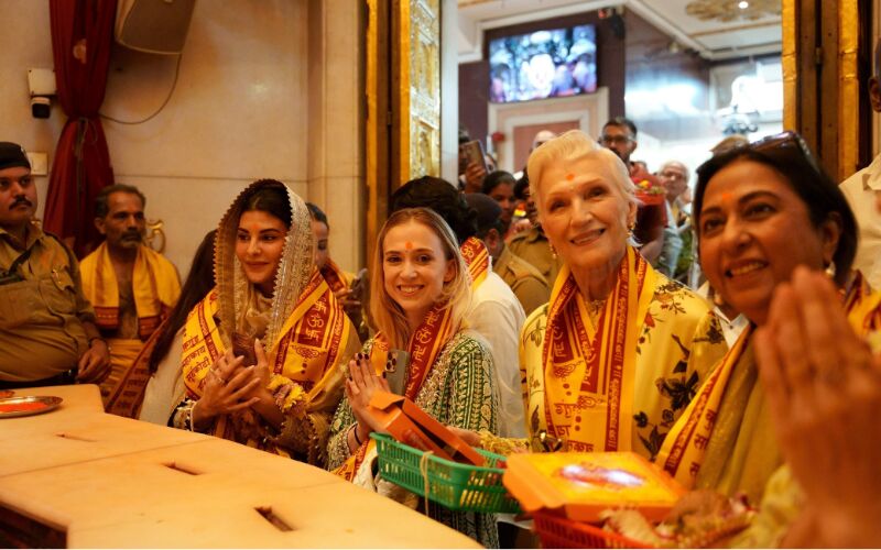 “It Was Such A Beautiful Experience To Seek Blessings At The Temple" Says Jacqueliene Fernandez As She Visits Siddhivinayak Temple With Maye Musk