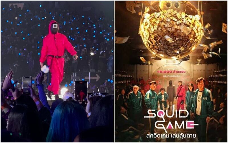 BTS’ V AKA Kim Tae-Hyung Dresses Like A Squid Game Guard, Hurts His Knee Doing A ‘COOL’ Gesture