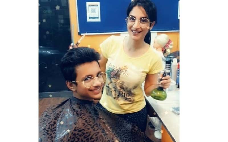 Smita Gondkar Turns To Hairdressing For Her Nephew Amidst Lockdown
