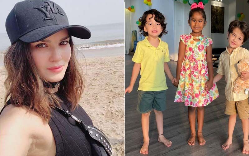 Sunny Leone's Kids Nisha, Noah And Asher Win Hearts With Their Cuteness As They Tell Paps 'Back Off, Everybody' -WATCH VIDEO
