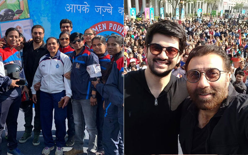 Sunny Deol And His Son Karan Flagged Off An All Women's Bike Rally In Delhi