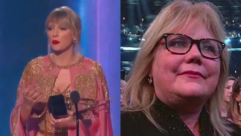 Taylor Swift’s Mother Cries A River As She Is Honoured With Artist Of The Decade At AMAs