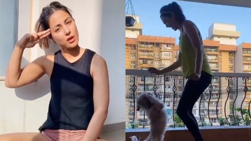 Hina Khan TikToks To Lalala, Karishma  Tanna Gets Her Doggo Grooving; Who Is Your Mood Buddy Today? – VIDEO