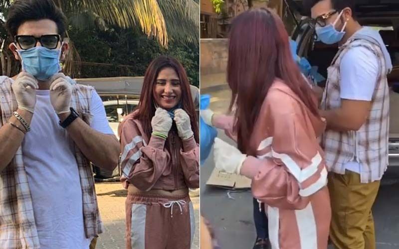 Bigg Boss 13’s Mahira Sharma-Paras Chhabra Step Out In Masks And Gloves; Distribute Food Packages To The Underprivileged -VIDEO