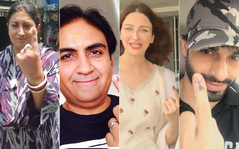 Lok Sabha Elections, 2019: Smriti Irani, Dilip Joshi, Saumya Tandon, Vijendra Kumar Bhadouria Exercise Their Right To Vote, View Pics