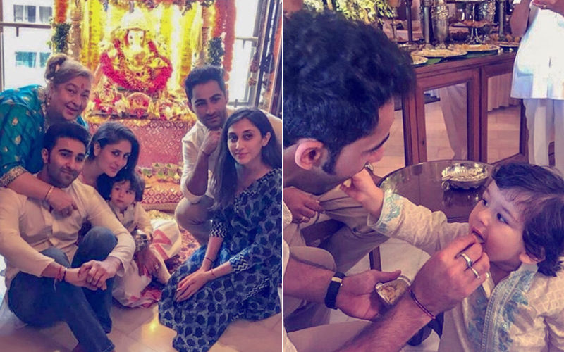 Taimur Ali Khan Celebrates Ganesh Utsav With Love And Mithai: Pics And Videos