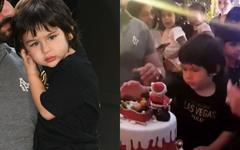 Happy Birthday Taimur Ali Khan: Tim Can't Get His Eyes Off His Christmas-Themed Birthday Cake - Watch Video