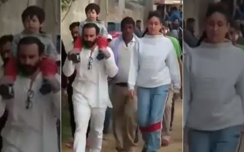 Taimur Ali Khan Takes A Tour Of Pataudi Village With Saif Ali Khan And Kareena Kapoor Khan- Watch Videos