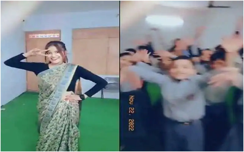 VIRAL! School Teacher Dances With Students To Popular Bhojpuri Song 'Patli Kamariya' In Classroom! Furious Netizens Demand Her Suspension