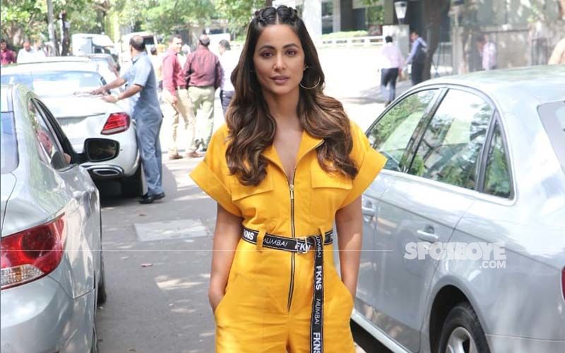 Ahead Of Her Birthday, Hina Khan Shines In A Bright Yellow Jumpsuit