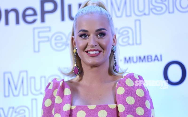 Hollywood Singer Katy Perry Makes A Cheeky Appearance In A Pink Polka Dot Dress In Mumbai