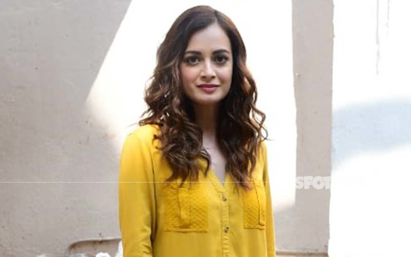 Dia Mirza Just Wore A Bright Mustard Outfit To Work; Stand And Stare Y'all