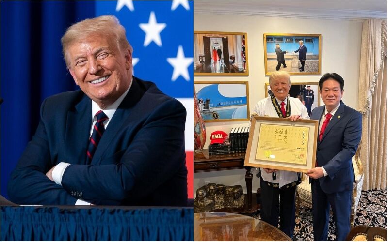 Donald Trump Awarded ‘Taekwondo Ninth Dan Black Belt’ By South Korean president of taekwondo-SEE PHOTOS