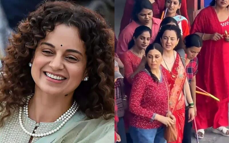 Kangana Ranaut Spotted Waiting For Mumbai Local Train At Mira Road Station, Video Of Actress In Red Saree Goes Viral - WATCH VIDEO