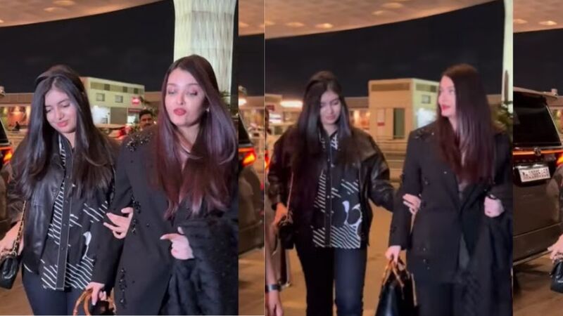 Aishwarya Rai Bachchan Stuns In All-Black Airport Look With Daughter Aaradhya Bachchan As They Leave For Cannes 2026
