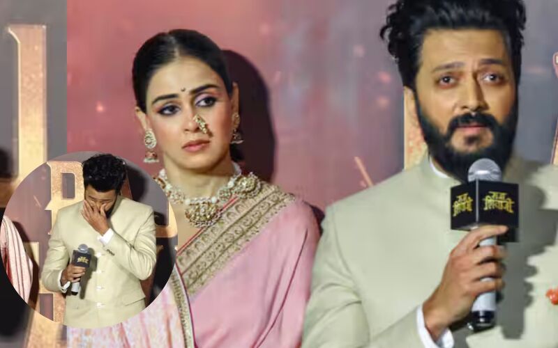 Riteish Deshmukh Breaks Down At Raja Shivaji Trailer Launch; Genelia Gets Emotional On Stage