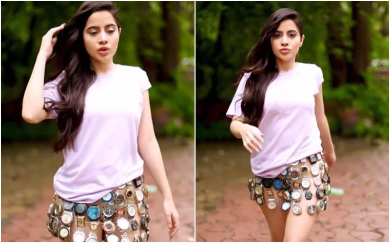 Urfi Javed Elevates Her DIY Fashion, Wears A Skirt Made Of Watches; Trolls Say, ‘Top Mey Wall Clocks Pehen Leti’-SEE VIDEO!
