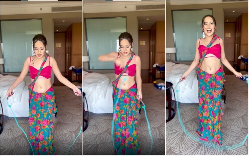 OMG! Urfi Javed Will Surprise You As She Performs Rope-Skipping In Saree And Heels, Flaunts Her Sexy Figure In Viral Video!