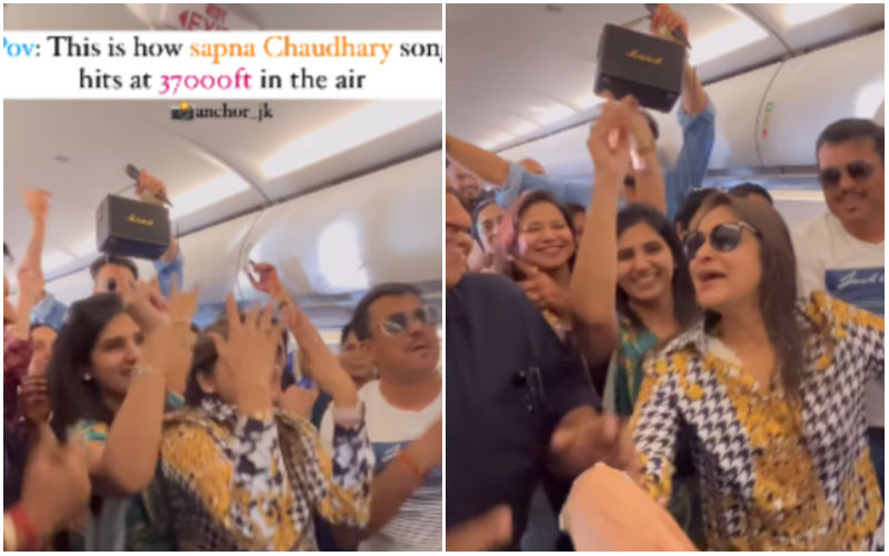 VIRAL! Passengers Dance To Sapna Chaudhary’s Song ‘Teri Aakhya Ka Yo Kajal’ Inside Airplane Leaves Netizens Baffled-WATCH