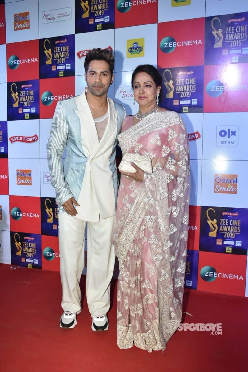 Varun Dhawan With Hema Malini