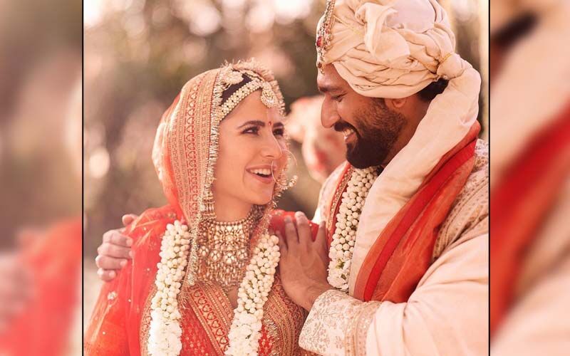 Vicky Kaushal-Katrina Kaif's Wedding FIRST PICS OUT: Bride Looks Breathtakingly Beautiful In A Sabyasachi Red Lehenga, Groom Looks Dapper In Ivory Silk Sherwani