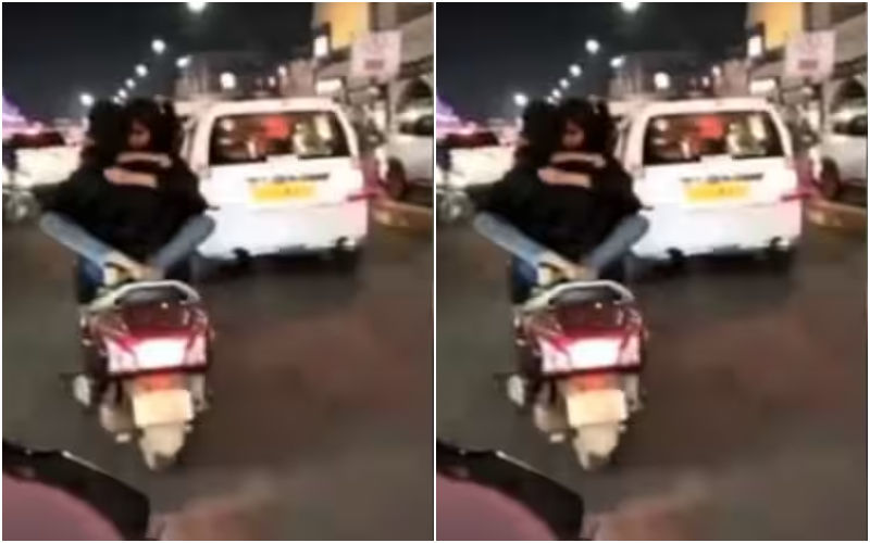 VIRAL! Desi Couple Engage In PDA On Moving Bike? Police Book Two Individuals Under Motor Vehicle Act And Spreading Obscenity-REPORTS