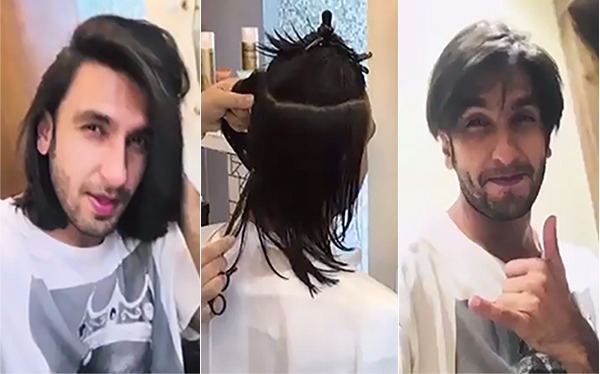 Bollywood Star Ranveer Singh hairstyle