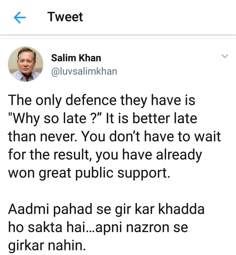 salim khan tweet