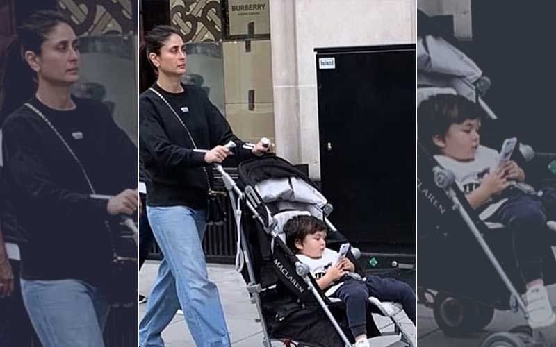 Taimur Ali Khan Relaxes In A Stroller As Mommy Kareena Kapoor Khan Takes Him Around London Town