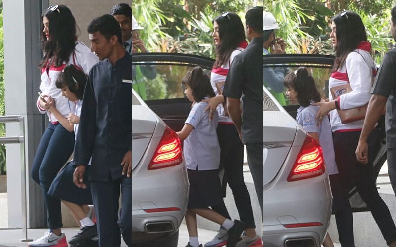 Aishwarya Rai Bachchan Who Hardly Gets Papped Was Spotted Picking Up Aaradhya Bachchan From School Today