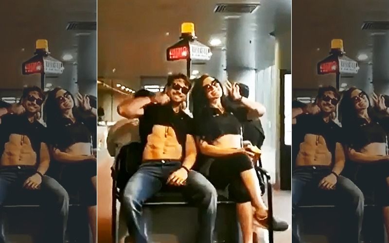 Tiger Shroff Pulls Up His T-Shirt To Match His Abs To Sister Krishna Shroff's- Watch Video
