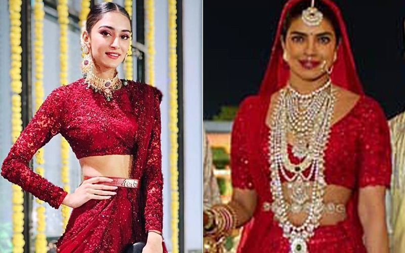 Priyanka Chopra's Red Wedding Lehenga Is In Vogue; Erica Fernandes Wears The Bridal Wear For Her Friends Wedding