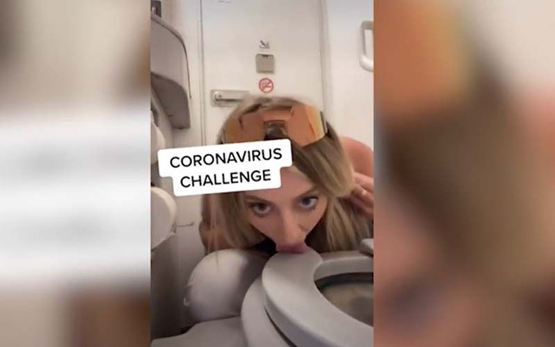Juhi Chawla Ass Porn - TikTok Influencer LICKS Toilet Seat In 'Coronavirus Challenge'