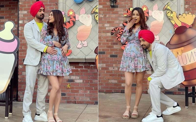 OMG: Shehnaaz Gill Flaunts Her Baby Bump As Diljit Dosanjh Caresses It; New Stills From Canada Are Too Cute To Handle