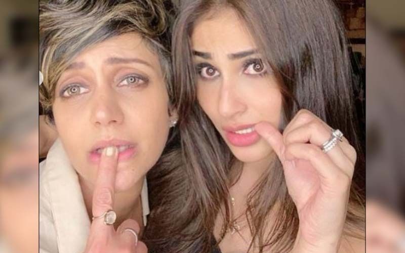 Mouni Roy Shares Happy Pics With Bestie Mandira Bedi Days After Her Husband Raj Kaushal's Demise; Naagin Actress Says ‘My Baby Strongest’