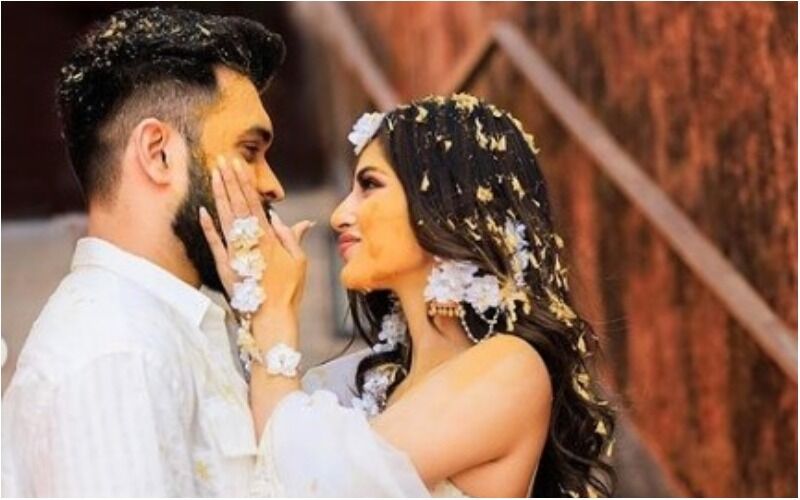UNSEEN PHOTOS From Mouni Roy-Suraj Nambiar's HALDI Ceremony Hits Internet; Newlywed Couple Looks Beyond Beautiful