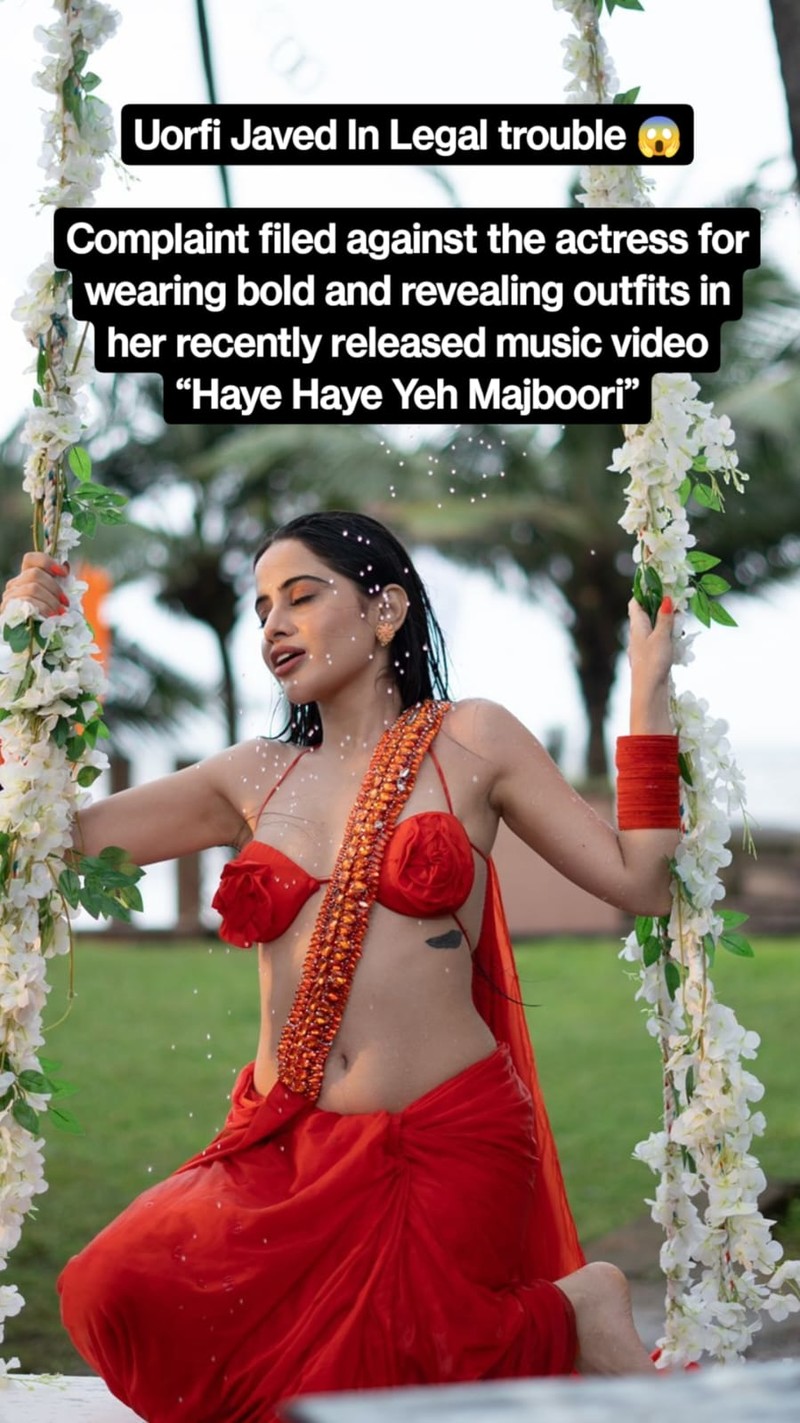 Complaint Filed Against Urfi Javed For Promoting 'Sexually Explicit'  Content By Wearing Revealing Outfits In Music Video 'Haye Haye Yeh  Majboori'-Report