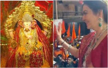 Ambani's Ganpati Visarjan: Nita Ambani Bids Heartfelt Farewell To Lord Ganesha, Wave Fans With A Smile– WATCH VIDEO 