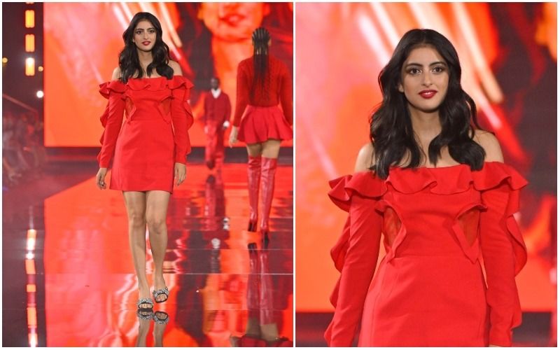 Navya Nanda Naveli Stuns In A Gorgeous Red Off-Shoulder Outfit At Her Paris Fashion Week Debut – WATCH VIDEO