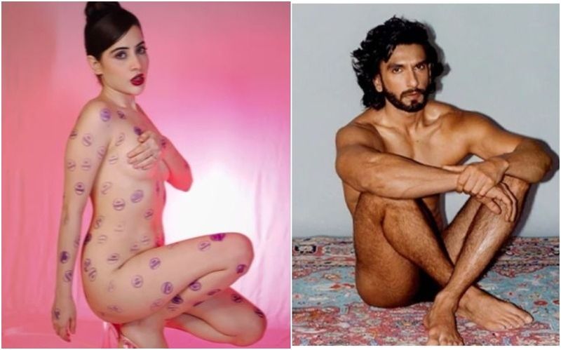 Uorfi Javed Nude Photoshoot: Actress Walks On Ranveer Singh’s Footsteps, Goes All Naked Covered In Stamp Ink – WATCH