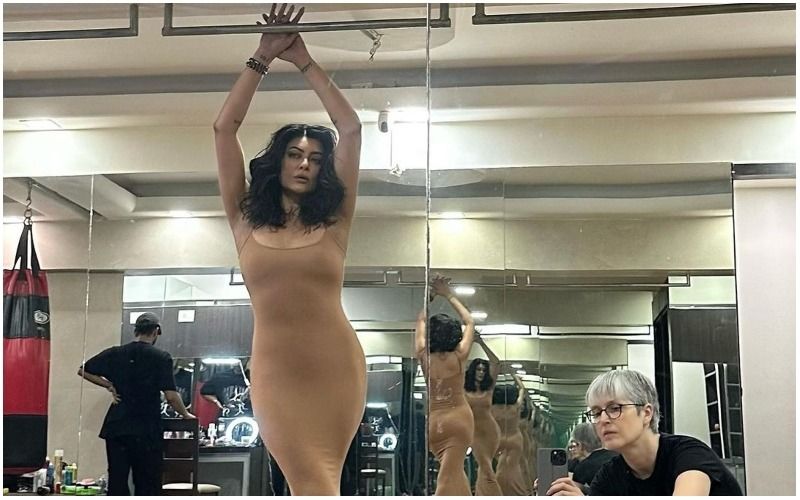 Sushmita Sen Flaunts Her Curvaceous Figure In A Hugging Nude Dress; Here's How Daughter Renee Reacts-SEE PICS