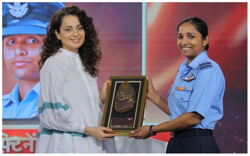 Tejas: Kangana Ranaut Meets First Woman Rafale Fighter Pilot Flight Lieutenant Shivangi Singh Ahead Of Her Film's Release - SEE PIC