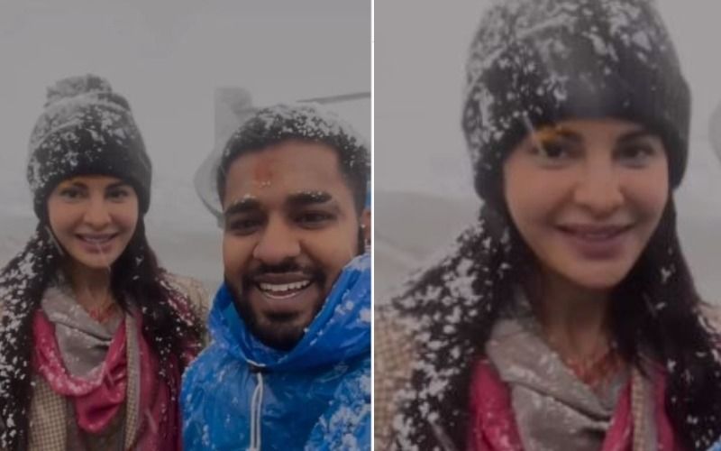 Jacqueline Fernandez Chants 'Jai Bholenaath' On Her Visit to Kedarnath Temple Amid Heavy Snowfall, Video Goes Viral! - WATCH