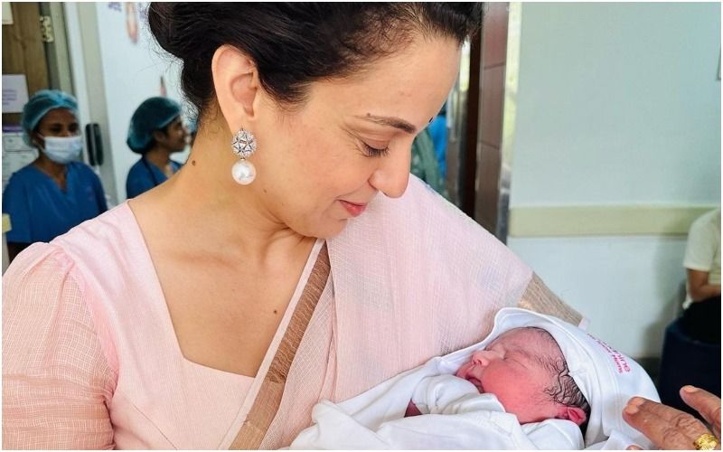 Kangana Ranaut Becomes 'Bua', Actress Gets Emotional Holding Her Newborn Nephew In Arms - SEE PICS