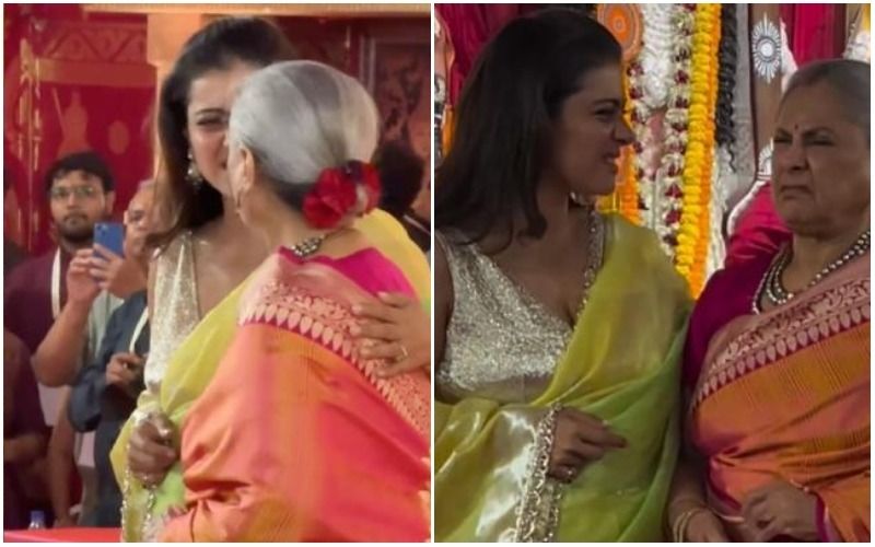 Kajol Subtly Fixes Jaya Bachchan's Blouse During Durga Pooja; Wins Ove The Internet, Netizens Say, 'It Came So Naturally To Her'- WATCH