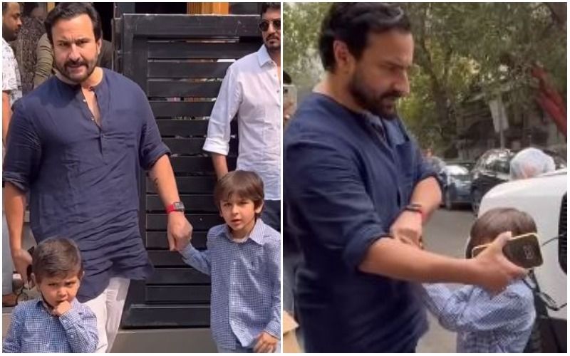 Saif Ali Khan Gets Angry As Taimur And Jeh Refuse To Listen To Him; Netizens Say, 'Two Brats With A Patient Father'- WATCH VIRAL VIDEO