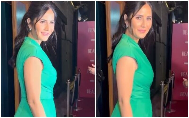 Katrina Kaif Puts A Full Stop To Pregnancy Rumours, Actress Slays In Stunning Fitted Dress With Thigh-High Slit - WATCH VIDEO