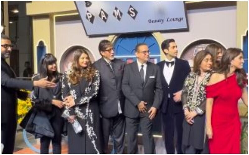 The Archies Premiere: Amitabh Bachchan, Aishwarya Rai And Family Arrive At The Red Carpet To Root For Agastya - WATCH