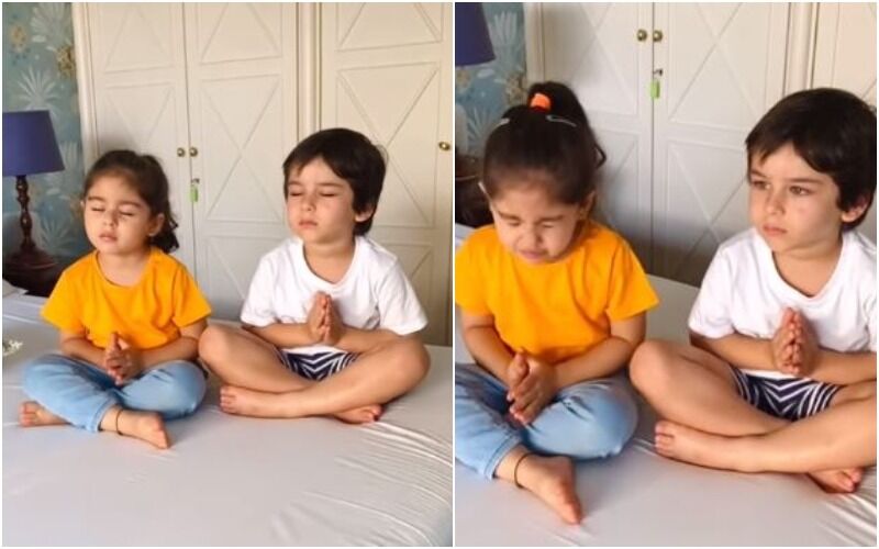 HAPPY BIRTHDAY Taimur Ali Khan! Little Munchkin Prays With Sis Inaaya Naumi Kemmu In THIS Cute Viral Video - WATCH